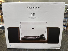 NEW Crosley C62 2-Speed Turntable System w/Bluetooth C62B-WA SEALED