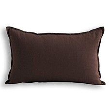 Cotton Linen Square Decorative Throw Pillow Case 20" x 12" Pack of 1 Brown