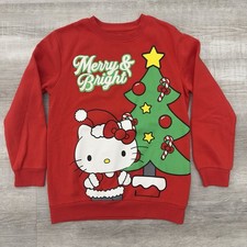 Hello Kitty Merry Christmas Crew Neck Sweatshirt Youth Size Large
