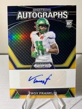 2024 Troy Franklin Panini Prizm - Draft Picks Autographs Black Gold #/5 SSP 