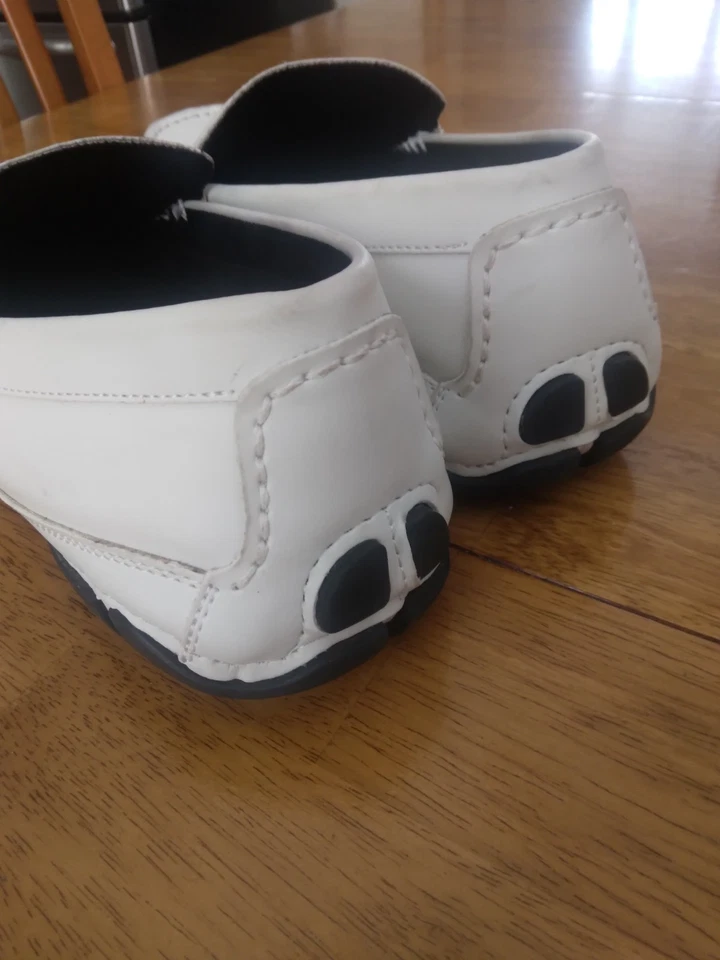 Zapatos mocasines de cuero blancos Kenneth Cole para hombre talla 11 Foto 4 de 4