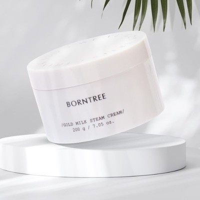 BORNTREE Gold Milk Steam Cream 200g Collagen Nourishing Cream Korean Beauty New