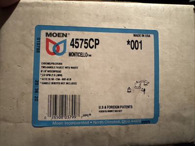 Moen Monticello 4575CP Chrome Widespread Bathroom Two Handle Faucet