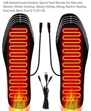   Heated Insoles, USB Heated Shoes Outdoor Sports Feet Warmer for Men and Women.