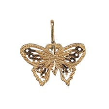 Vintage Michael Anthony 14K Solid Gold Butterfly / Moth Pendant Stamped 0.8g