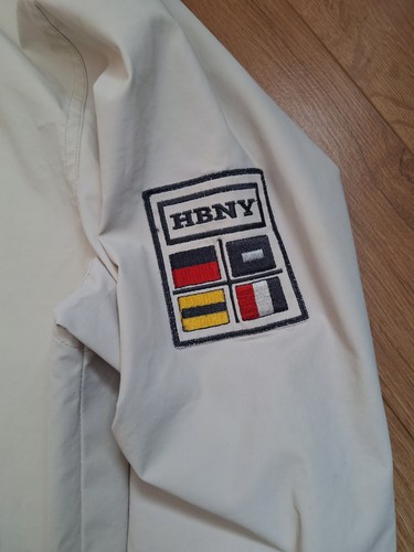 Mens Vintage Cream HBNY Sport Marinr PVC sailing Jacket Size 52 Inch Chest - Picture 3 of 7