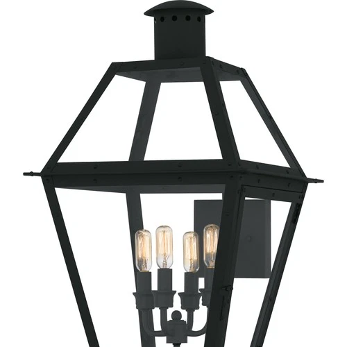 Quoizel RO8414 Rue De Royal 4 Light 30" Tall Outdoor Wall Sconce - Black - Picture 4 of 12