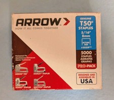 Arrow Genuine T50 Staples 5/16" Pro-Pack 5000 Universal Fit