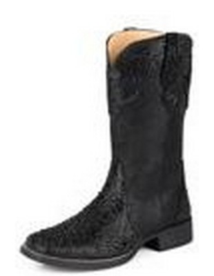 Roper Western Boots Womens Starlit 10 B Black 09-021-1903-3745 BL
