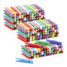 200pcs Colored Clothespins Wooden Clothes Pins, Wood Clips for Crafts Picture...