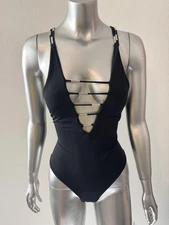 TiNiBiKiNi Swimsuit Womens XS One Piece Strappy Cut Out Lace Up Monokini Sexy