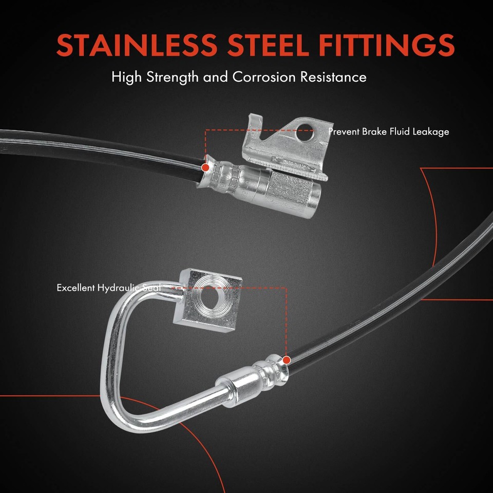 Front LH & RH Brake Hydraulic Hose for Jeep WK Grand Cherokee 20062010