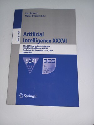 Artificial Intelligence XXXVI 39th SGAI International Conference on Artificial 