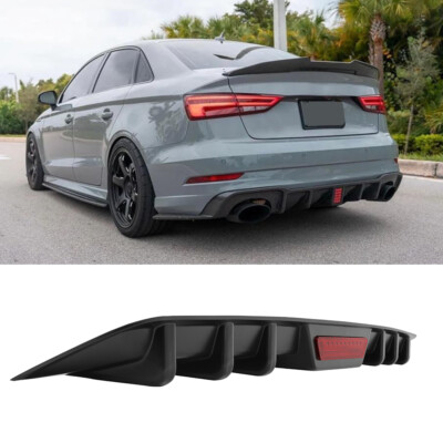 Car Rear Bumper Diffuser Shark Wing Lip For AUDI A4 A5 A6 A7 S4 S5 B7 Quattro