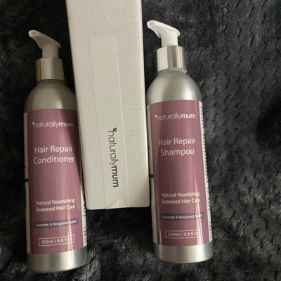 NaturallyMum Lavender  & Bergamot Shampoo & Hair Repair Conditioner New 8.8 Oz