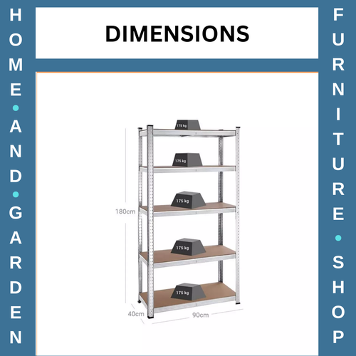 Large Heavy Duty Industrial Garage Shelves Set of 2 Adjustable Shelving Units - Picture 2 of 15