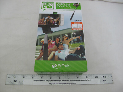 (1) NEW ReTrak Blutetooth Selfie Stick Wireless Control - 180° Rotating Head