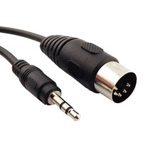 10x Din 5 Pin Din MIDI Male To 3.5mm Male Plug Stereo Audio Adapter Cable 5FT