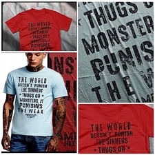 Warrior t-shirt defend the weak stand strong combat quote tactics size S-2XL tee