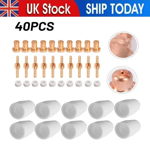 40* PT31 CUT40 Plasma Cutter Consumables Welding Accessories Kit For Parkside UK
