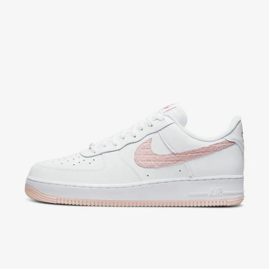 New Nike Air Force 1 &#039;07 Valentine&#039;s Day Shoes - White/ Pink 
