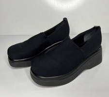 Steve Madden 90s Y2K Vintage Black Grunge Chunky Platform Slip On Loafer Sz 6.5