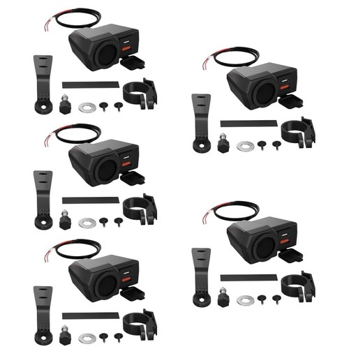 5 Pack Motorcycle Charger Mobile Phone Chargers Car Charging Port - Afbeelding 10 van 12
