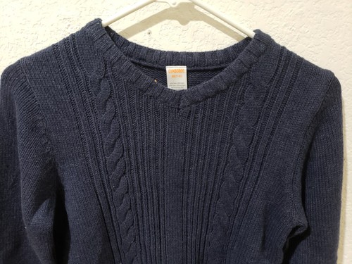 NWT Gymboree Boys VNeck Blue Pullover Sweater Holiday Christmas M (7-8) - Picture 2 of 3