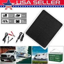 22W Solar Panel Kit 12V Trickle Charge Battery Charger Maintainer Marine RV Car