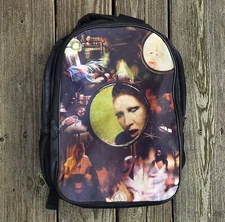 MARILYN MANSON Black School Backpack - Goth Rock Metal Grunge Punk Emo Bag RARE