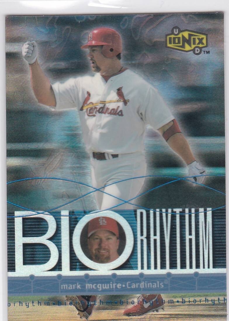 Mark McGwire 2000 UD Ionix BIOrhythm Insert #B14 St Louis Cardinals