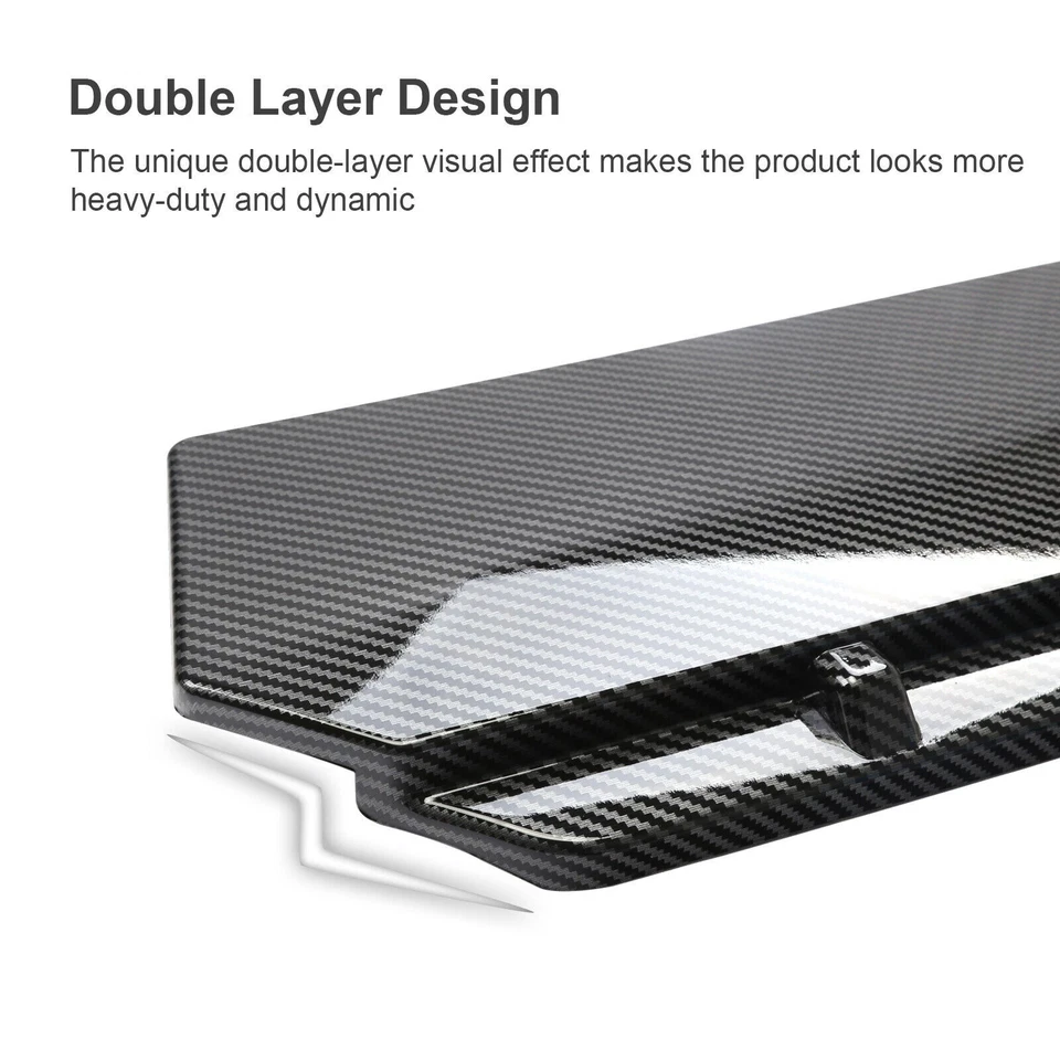 For BMW F10 535i Front Bumper Lip Spoiler Splitter Kit Carbon Fiber Style Foto 4 de 4