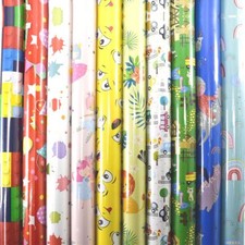 10 Rollen Geschenkpapier für Kinder 200x70 c...