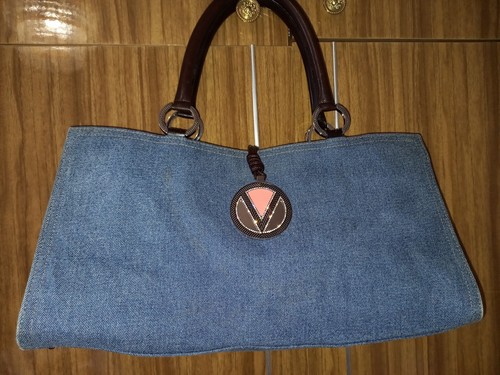 Valentino Wohnwagen Denim Tasche blau - Bild 9 von 12