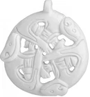 Wild Hunting Hand Carved Bone Pendant Medieval Celts with Leather Cord