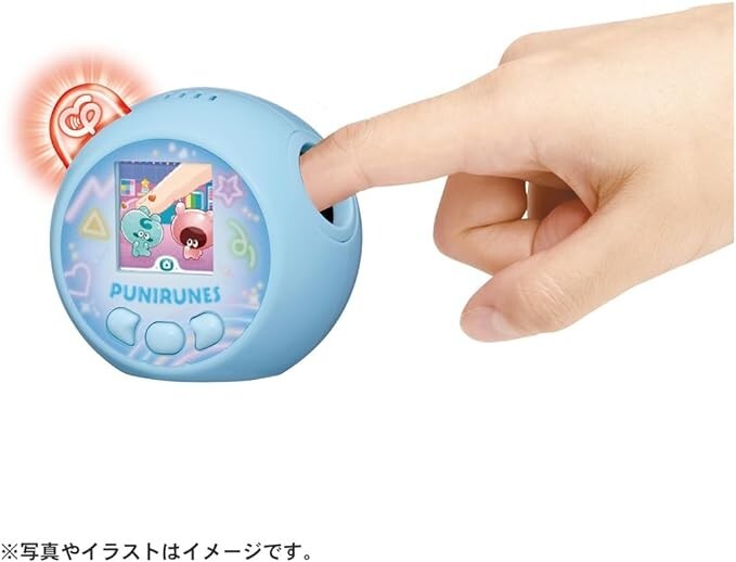 Punirunzu Punir Squishy Puni blue LCD TAKARA TOMY Punirunes toy
