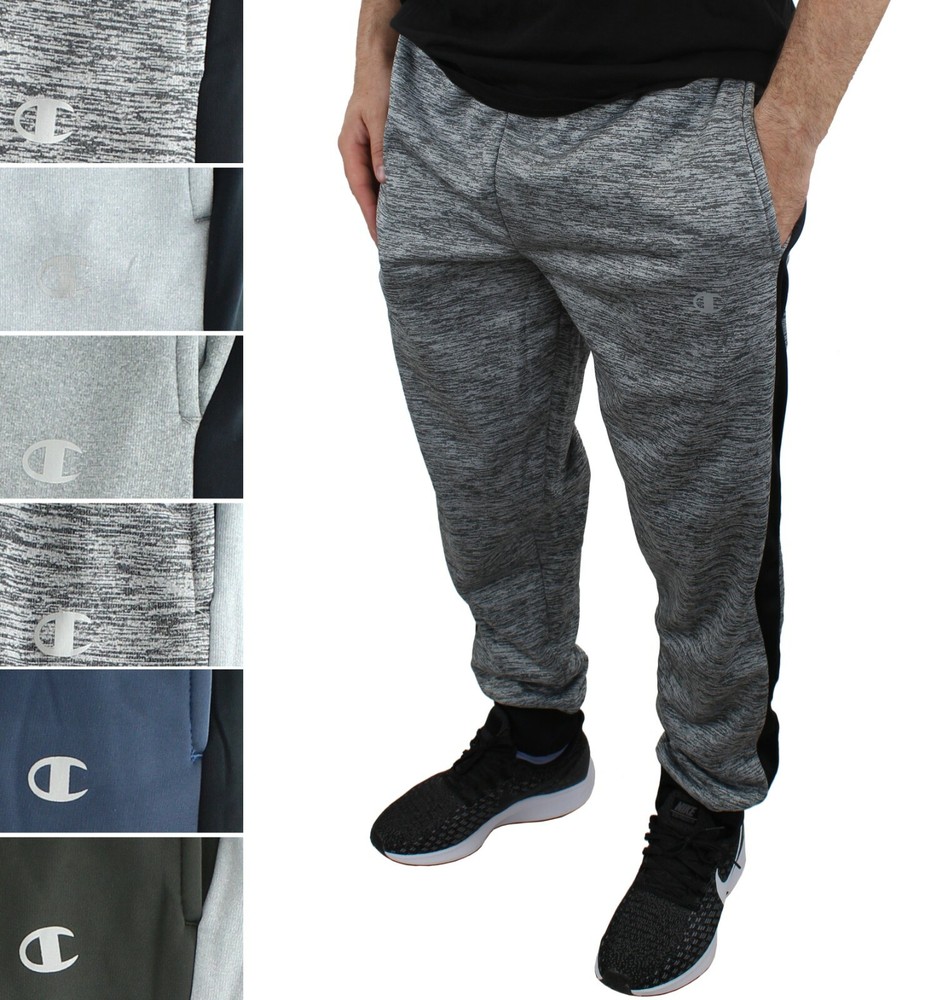Champion Performance Mens Athletic Joggers with Side Stripes for Gym or Workouts  