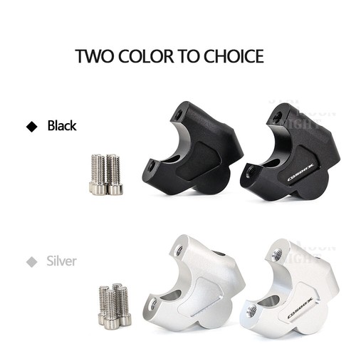 Black Offset Handlebar Mount Riser Clamps Fit For Honda CB650R CB650F 2019-2020 - Picture 6 of 7