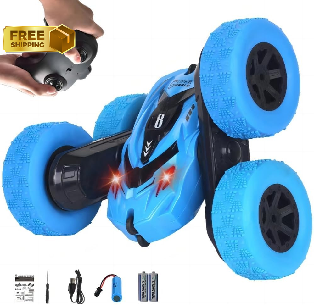 Remote Control Car, 2.4Ghz Electric Race Stunt Car Double Sided 360° Flip RC Car
