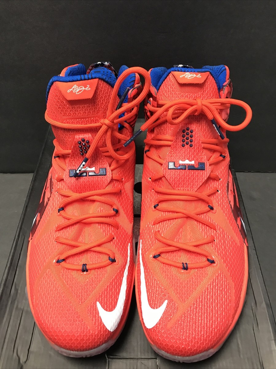 Nike LeBron XII (12) Independence Day USA #684593 616 Sz 15