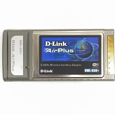 D-Link AirPlus 2.4GHz Wireless Network Notebook Laptop Card DWL-G650+
