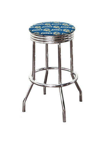 Bar Stool 31" Tall Backless Swivel Seat Cushion with NFL Team Logo Fabric - Picture 13 of 39