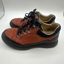 Samuel Hubbard Shoes Mens 9.5 Orange Nubuck Leather Performance Walker