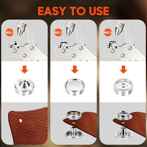 40-Set Snap Fastener Tool Kit - Effortless Snap Installation for DIY Projects - Picture 10 of 10