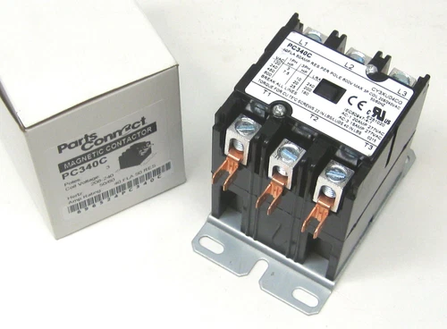 Contactor Three 3 Pole 40 Amps 240 Volts HVAC Parts