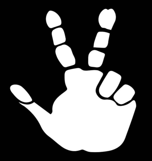 CALCOMANÍA ADHESIVA HAND WAVE Peace blanca apta para Jeep Wrangler - Jeep Gladiator Foto 2 de 2