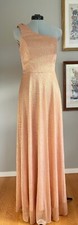 BHLDN Midas Gold One Shoulder Maxi Dress Size 16