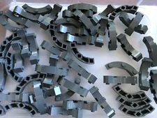 LEGO- NEW- #48092-DARK BLUISH GREY-BRICK ROUND CORNER-4 X 4 MACARONI-10 PIECES