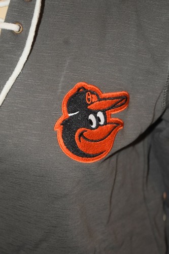 Baltimore Orioles Soft as a Grape Branded Women's Pullover Hoodie - Gray Sm NWT - Picture 2 of 4