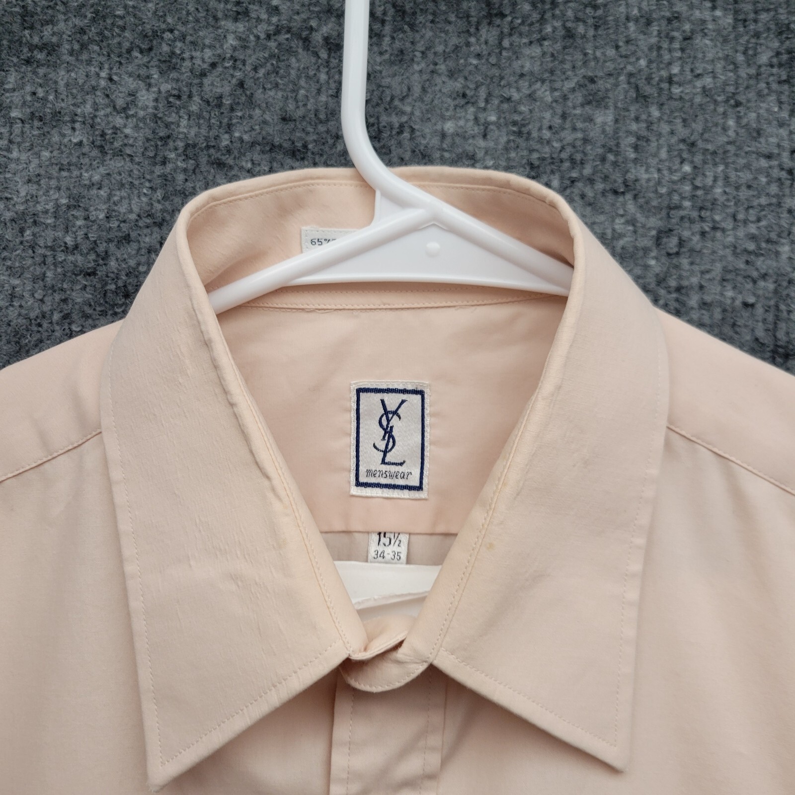 Yves Saint Laurent camicia manica lunga con bottoni uomo 15 5 rosa